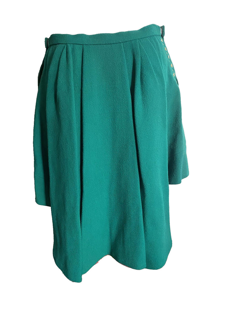 Vintage Louis Vuitton 2006 FR-36/38 Marc Jacobs Green Tray Asymmetrical Skirt - Picture 5 of 10